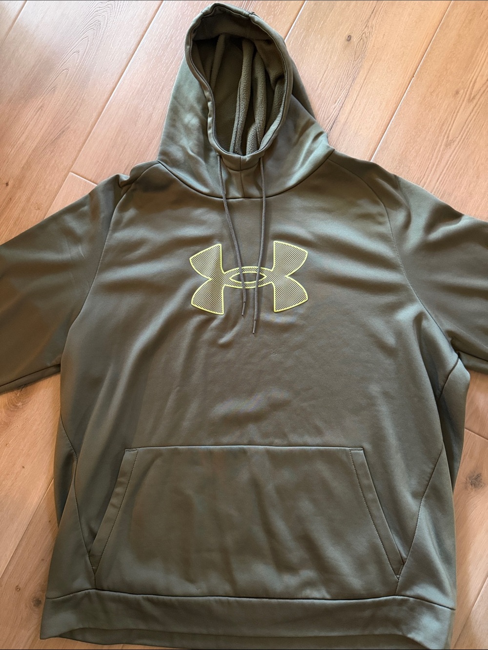 Under Armour Men's Olive Hoodie Sweatshirt - Logo Pullover